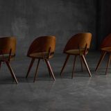 Chaises de salle à manger en contreplaqué, Italie, années 1950