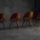 Mid-century plywood dining chairs, Italy, 1950s