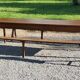 Farm table nineteenth century feet spindles 251cm and its 2 benches