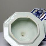 Small pot on foot with lid Vieux Rhodes, Boch Belgium, vintage