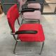 Set of 3 vintage cantilever chairs reupholstered.