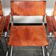 Fauteuil en cuir cognac