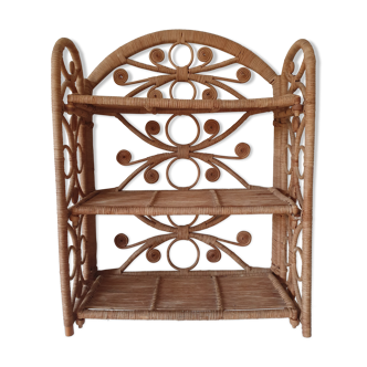 Peacock rattan shelf