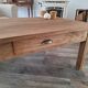 Table basse de ferme en chêne style campagne