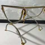 Neoclassical curule side tables by Maison Jansen, France, 1970s.