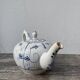 Antique Digoin Sarreguemines blue and white tea set