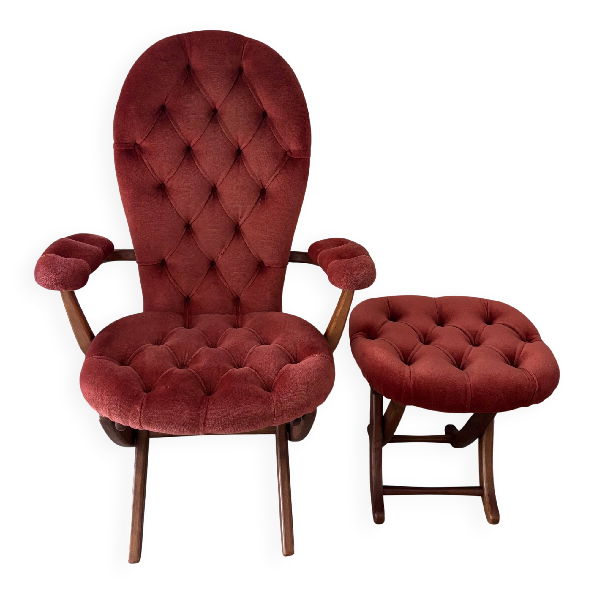 Adjustable vintage armchair