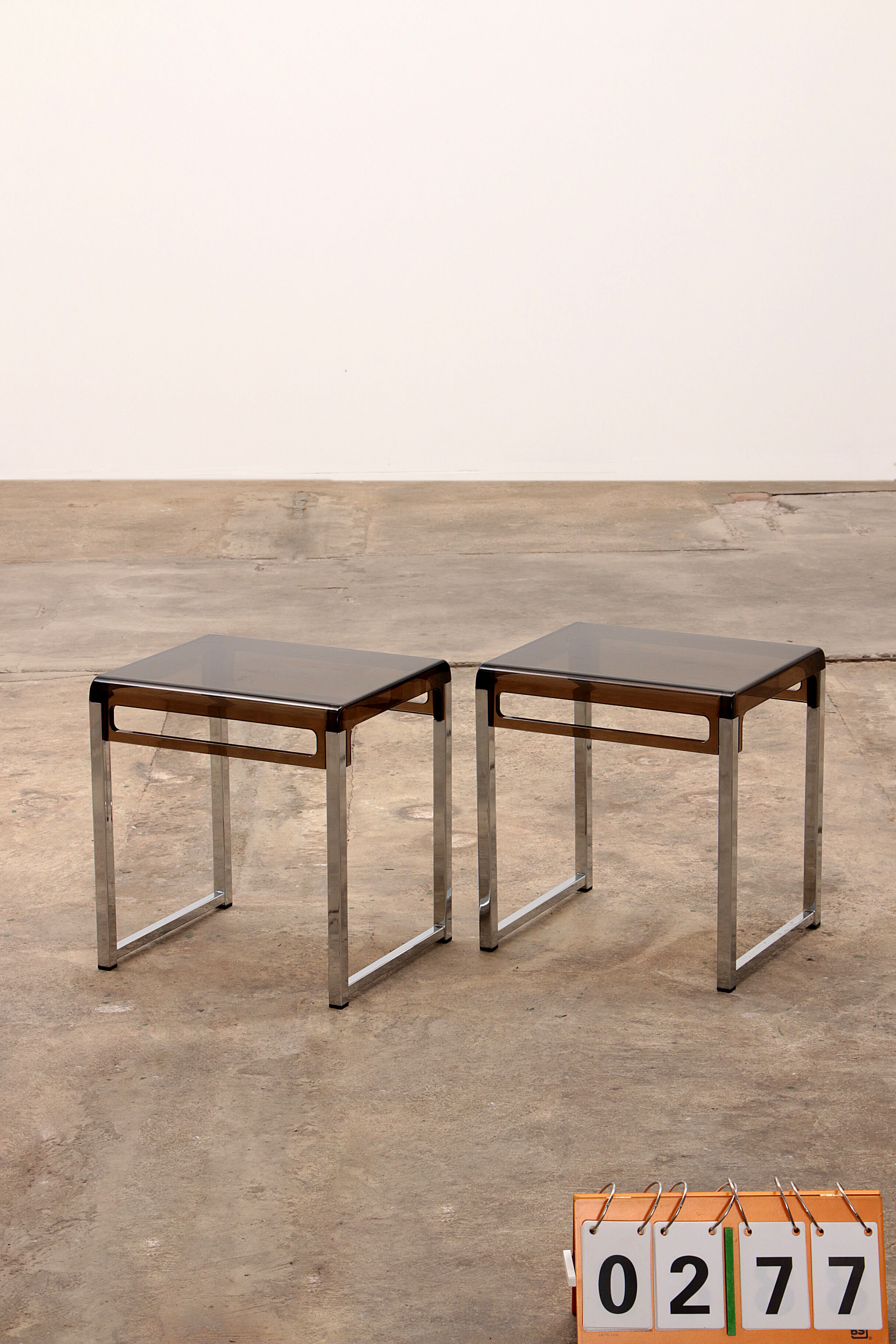 Vintage set of Plexiglas side tables designed in France in the 1960s