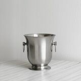 Matte silver metal ice bucket