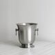 Matte silver metal ice bucket