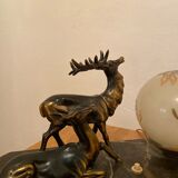 Art Deco lamp doe and opaline