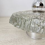 Applique murale en verre glacé épais et structuré, montage encastré, par Peill & Putzler, 1970