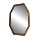 Vintage 1950 octagonal beveled mirror in gilded wood - 65 x 44 cm