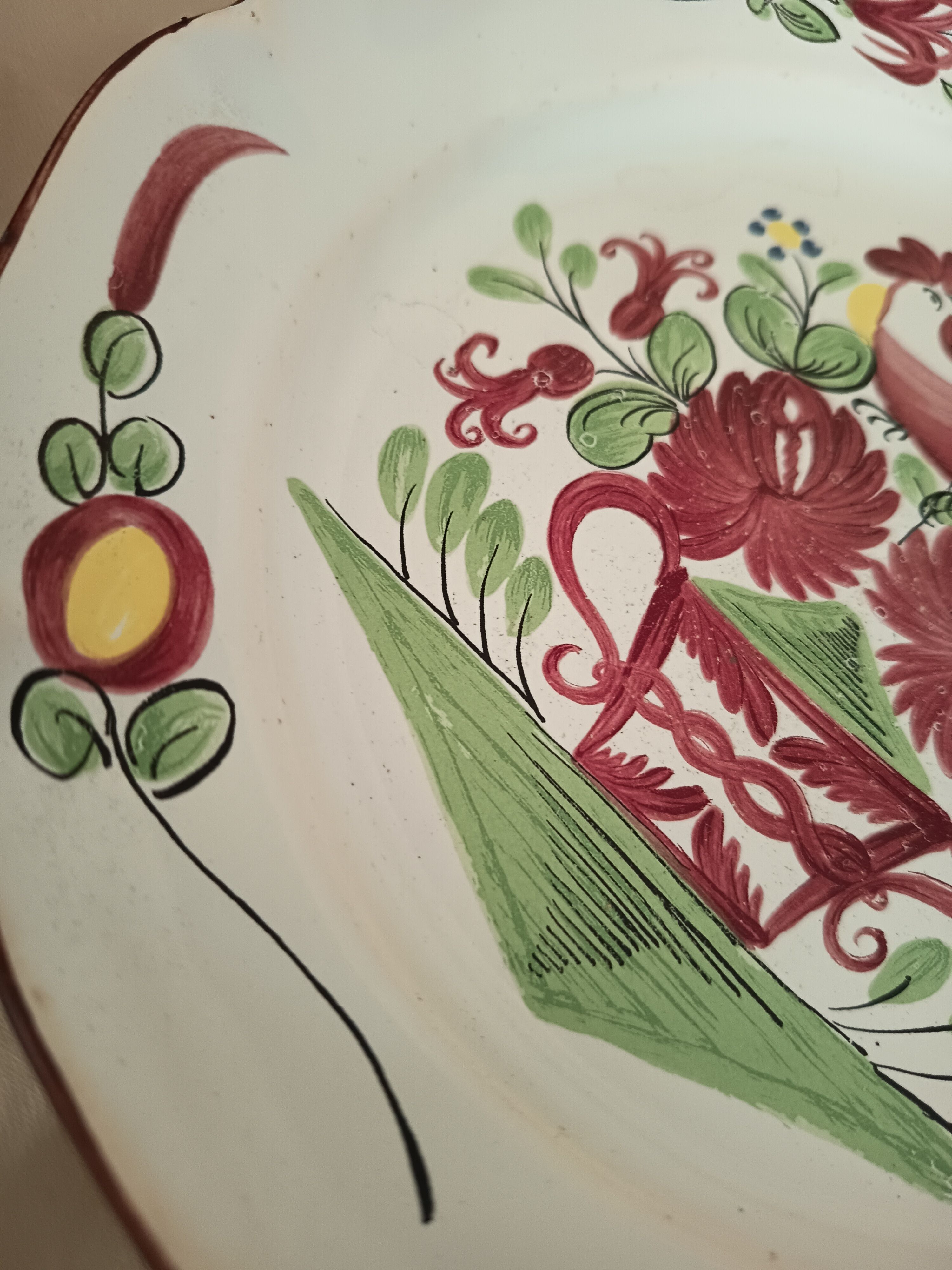 Plate with rooster Saint-Clément