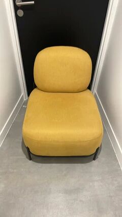 Fabric armchair with metal legs - Polly