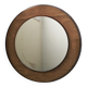 Smoked plastic round mirror 70s