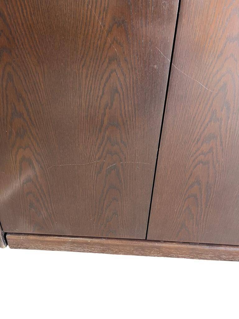 Minimalist vintage dark wood sideboard