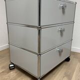 Caisson sur roulettes USM Haller en Gris Clair