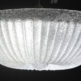 Italian midcentury Murano glass flush mount light Barovier style, 1970s