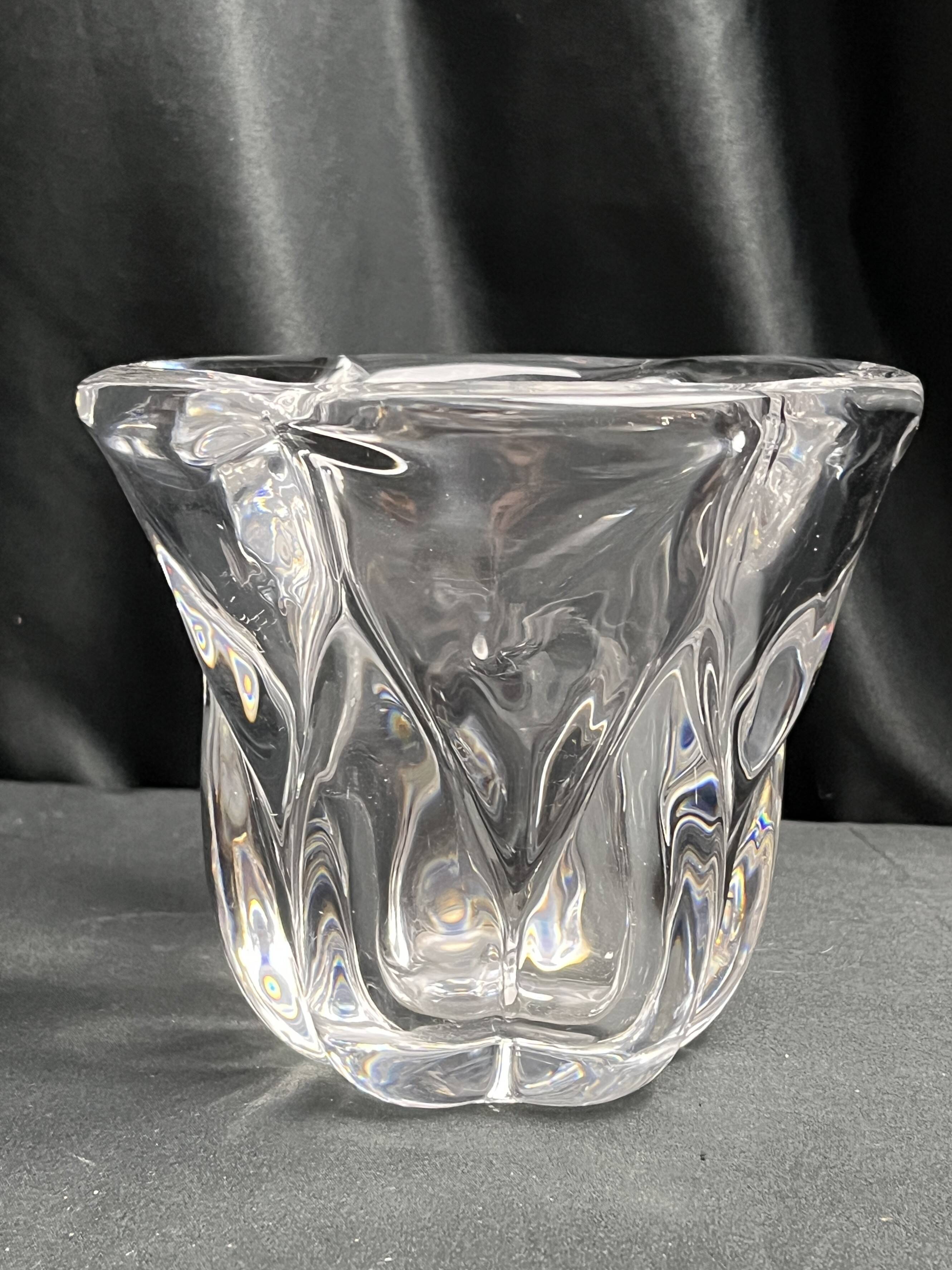 Vintage, small Val Saint Lambert crystal vase, 20th century