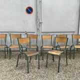 22 former vintage school chairs