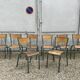 22 former vintage school chairs