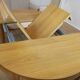Vintage Round Oak Dining Table with Butterfly Extension 1960s Denmark