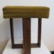 Rest - art deco foot in green velvet and solid wood