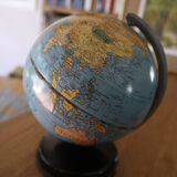 Details on Small globe all in sheet metal Taride maps - Early 50s