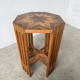 1930s star-inlaid side table