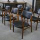 Set of 6 Scandinavian armchairs in leather and rosewood by Gondo Gravesen for Atelier Bondo Gravesen Snedkerier 1960s.