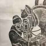 Early C20th Large Scale Tang Horse Brass Rubbing.