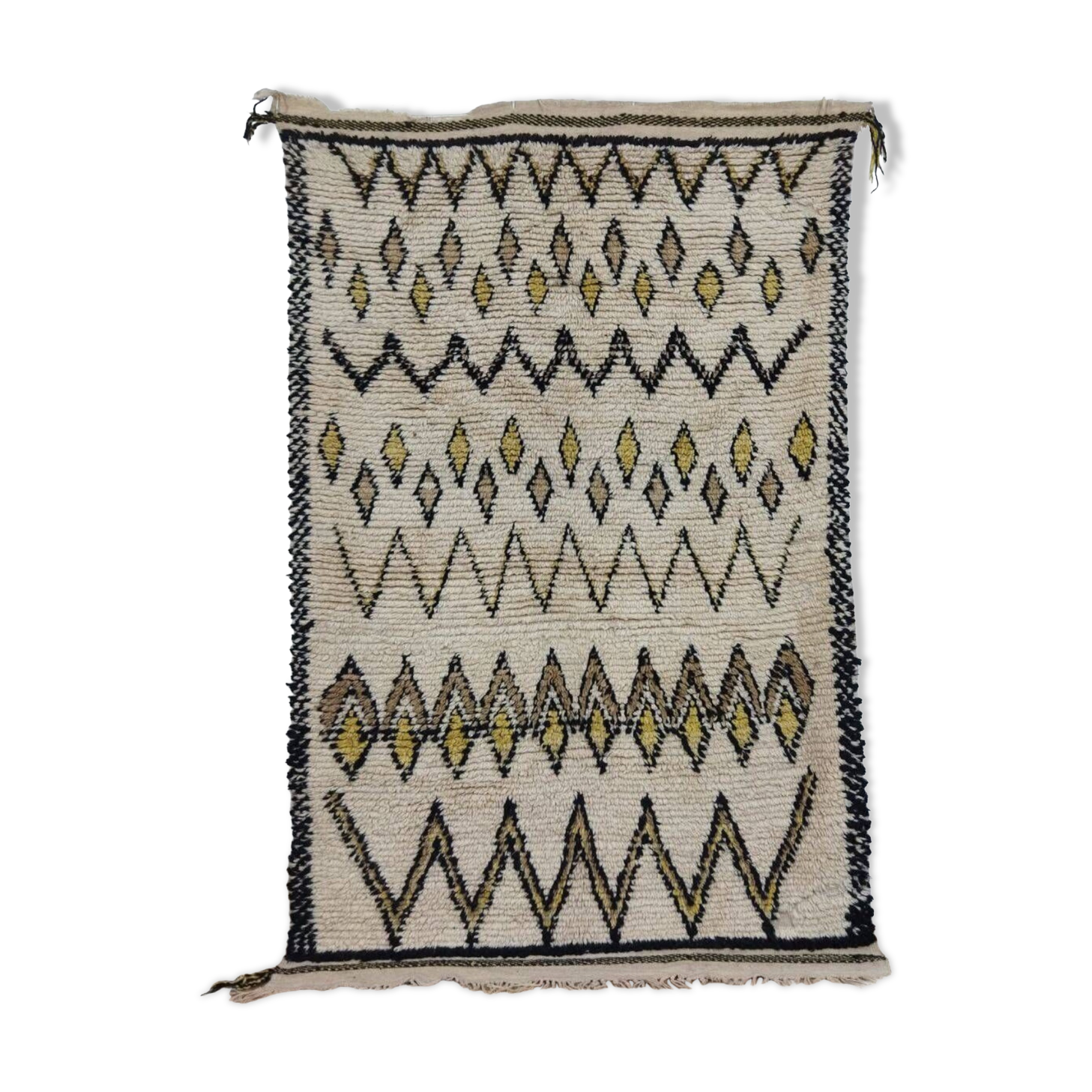 Handmade wool Berber rug 187x117cm