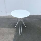 Outdoor metal table series Tio minimalist by Chris Martin for Massproductions, Finland.