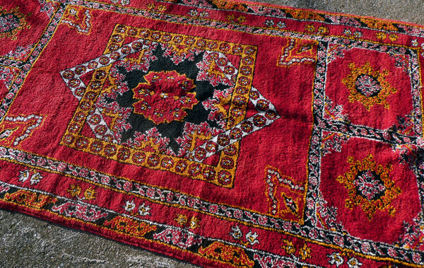 Tapis berbère marocain vintage Boujaad de Khenifra XXL 352x174 cm