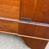 Louis Philippe Grange solid wood sleigh bed with base