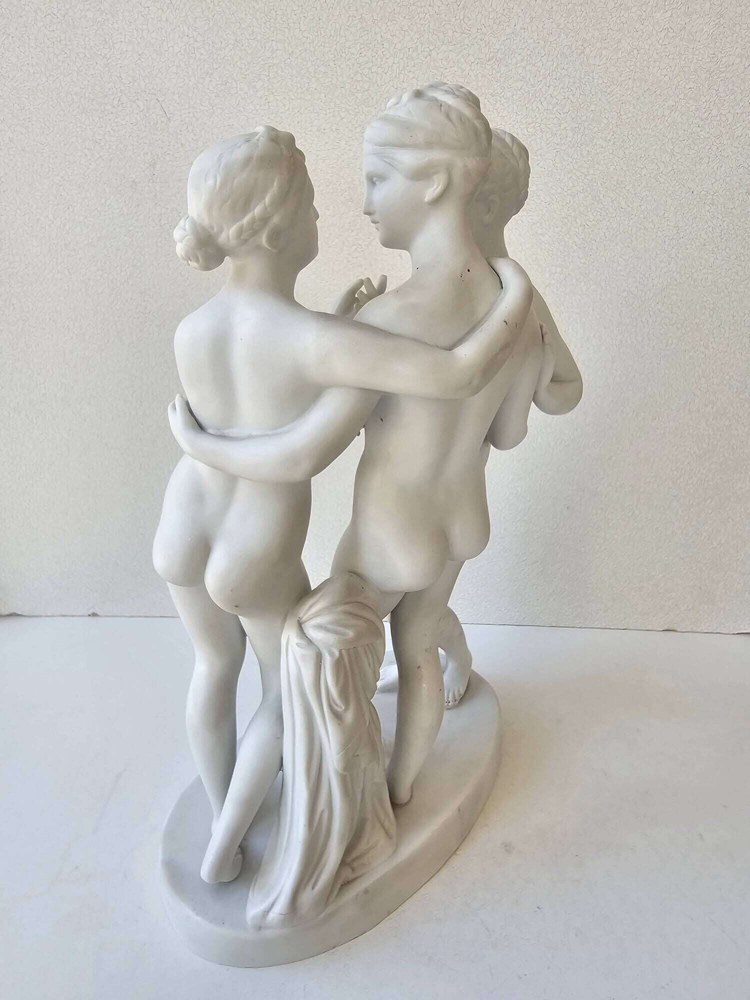 Porcelain Biscuit Sculpture of the Three Graces - Hertwig & Co