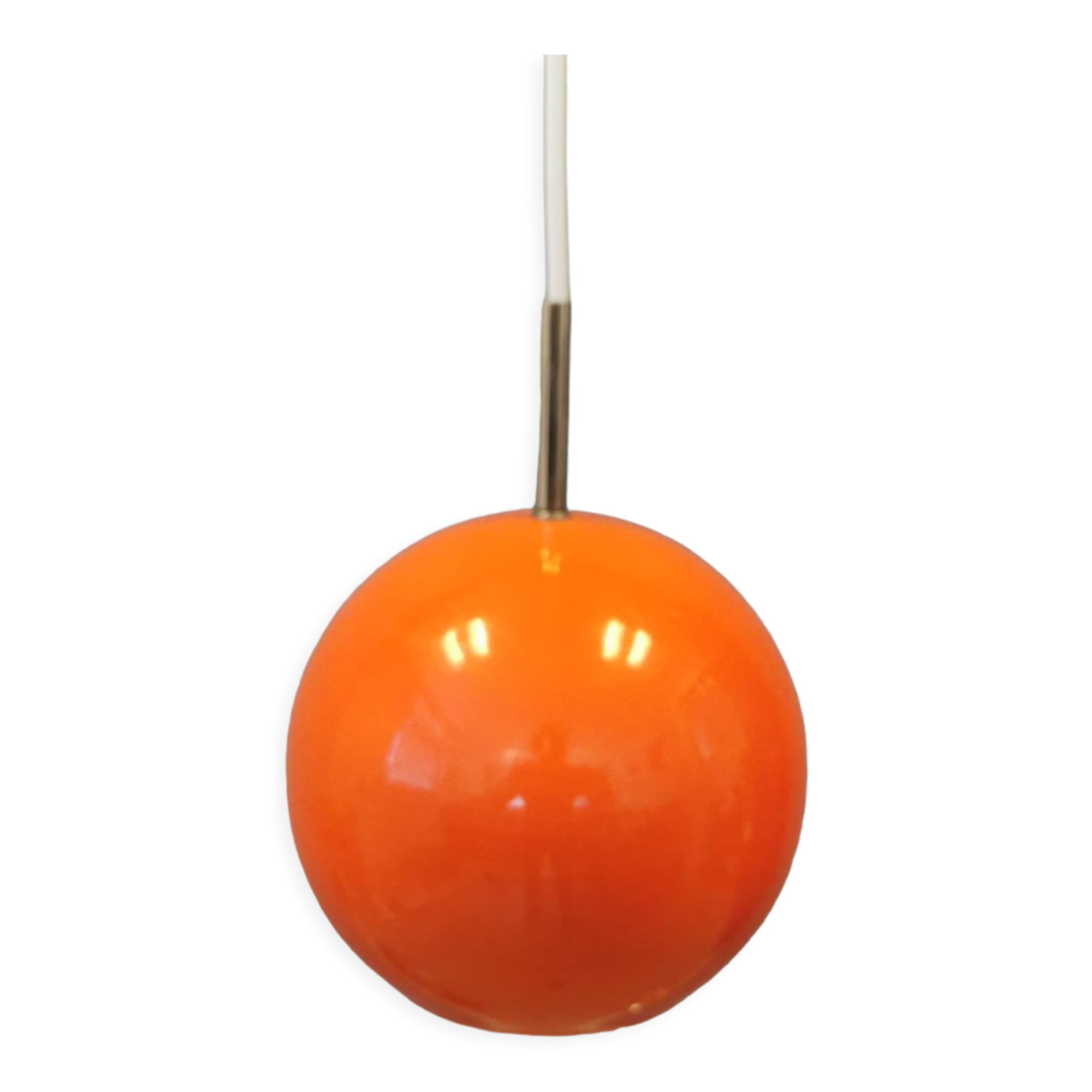 Orange ball lamp, Danish design and estimated from the 80