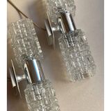 70s Faceted Crystal Pair of Sconces by Targetti Sankey