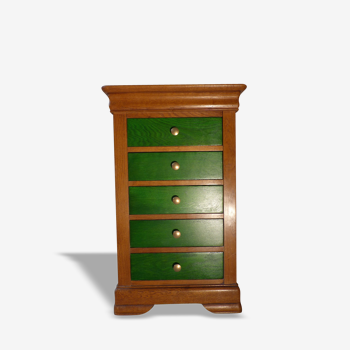 Chiffonier color wood and green