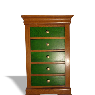 Chiffonier color wood and green