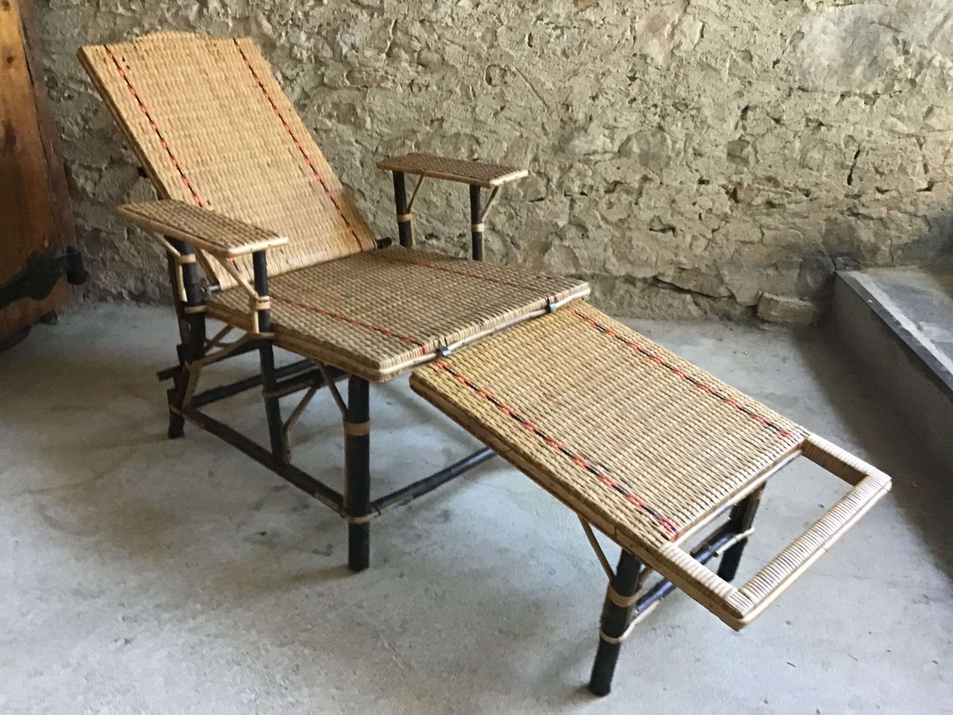 Antique chaise longue