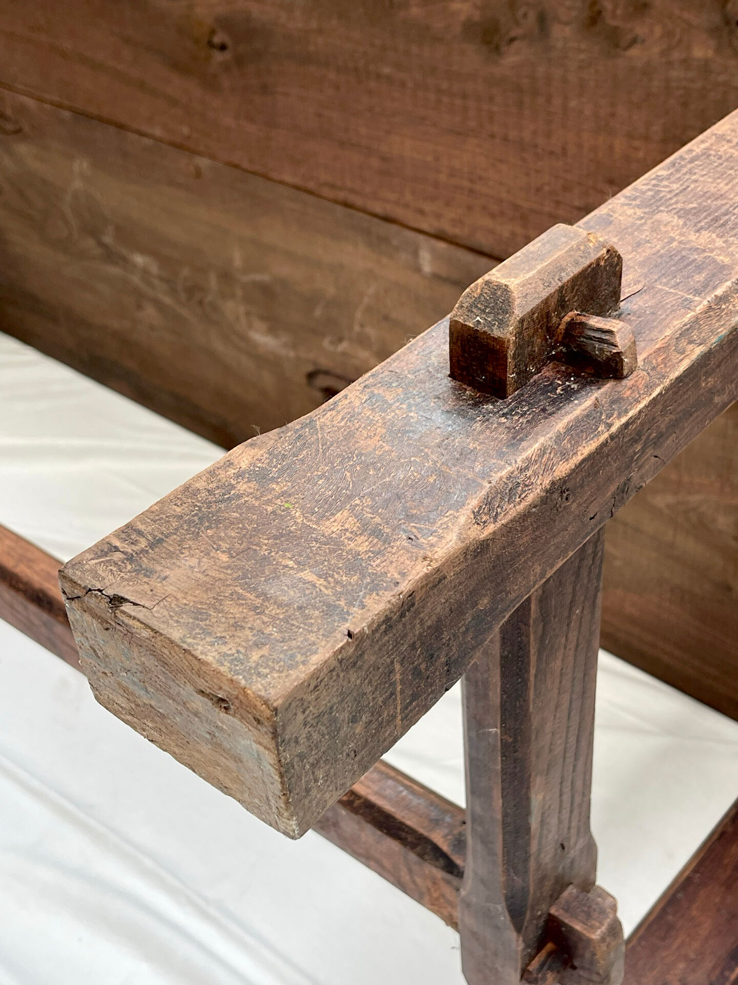 Solid elm farmhouse table