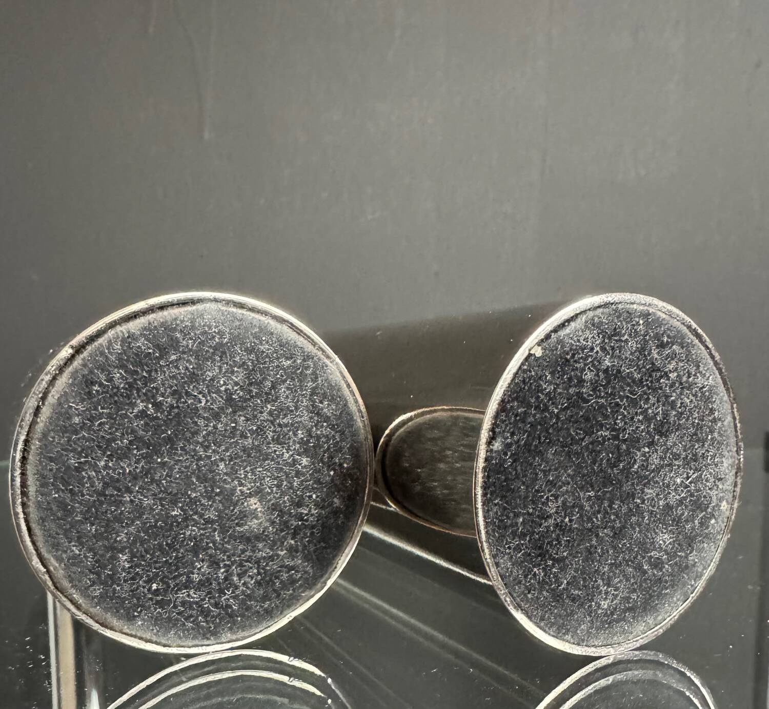 Chrome cylinder candlesticks from the 1980s