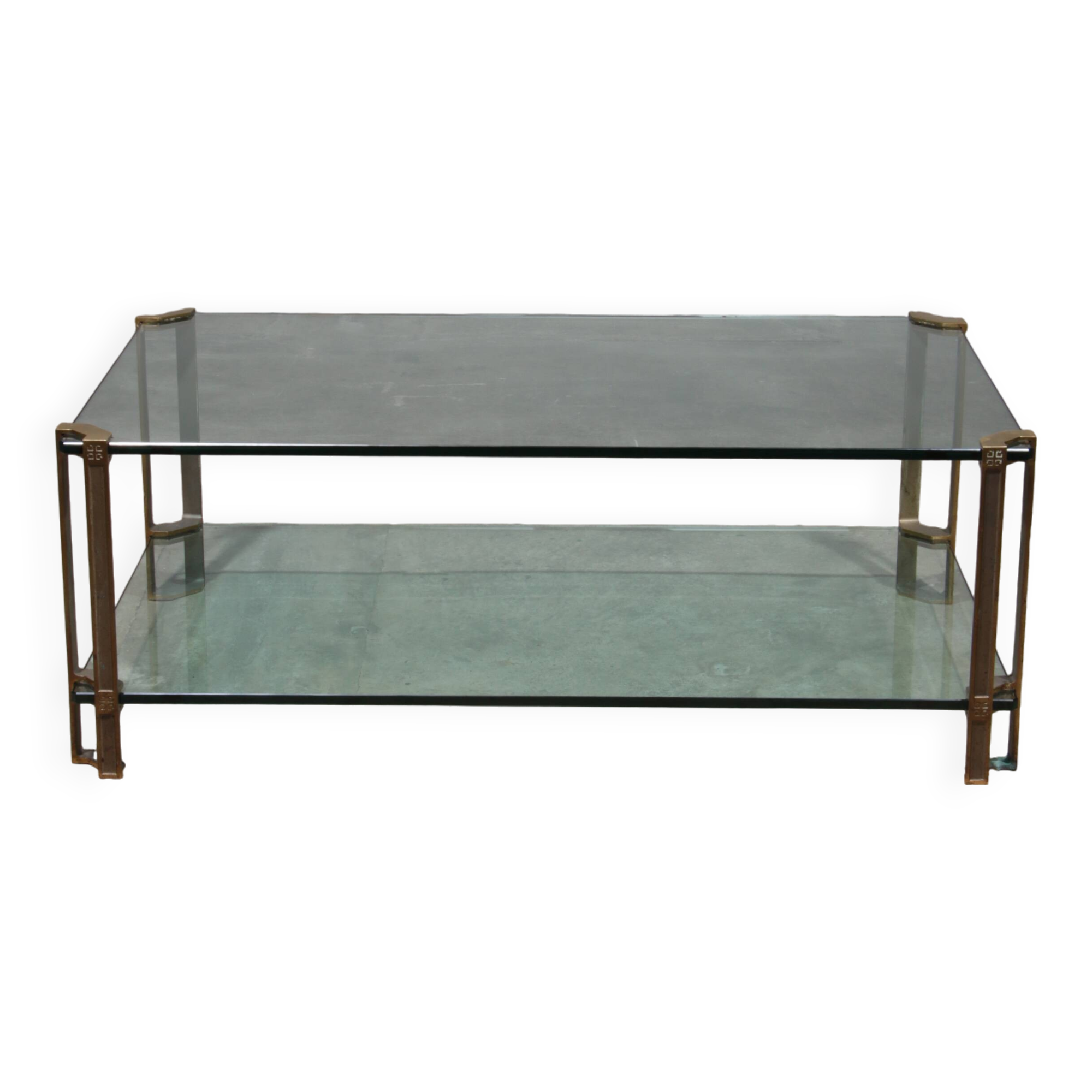 Table basse vintage en verre par Peter Ghyczy, modèle T24