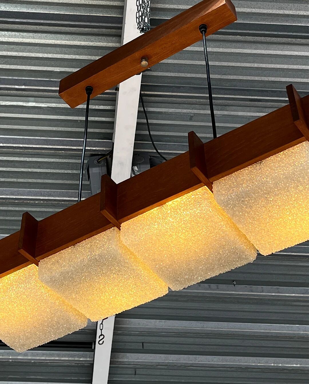 Scandinavian suspension in teak and perspex