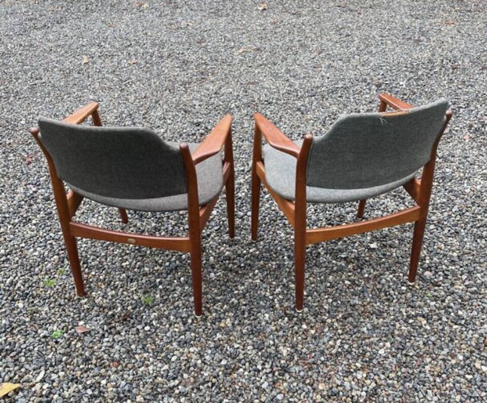two model 62A armchairs designed by Arne Vodder for Sibast Møbler,