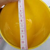 Pair of brown/yellow ribbed bowls - Digoin & Sarreguemines