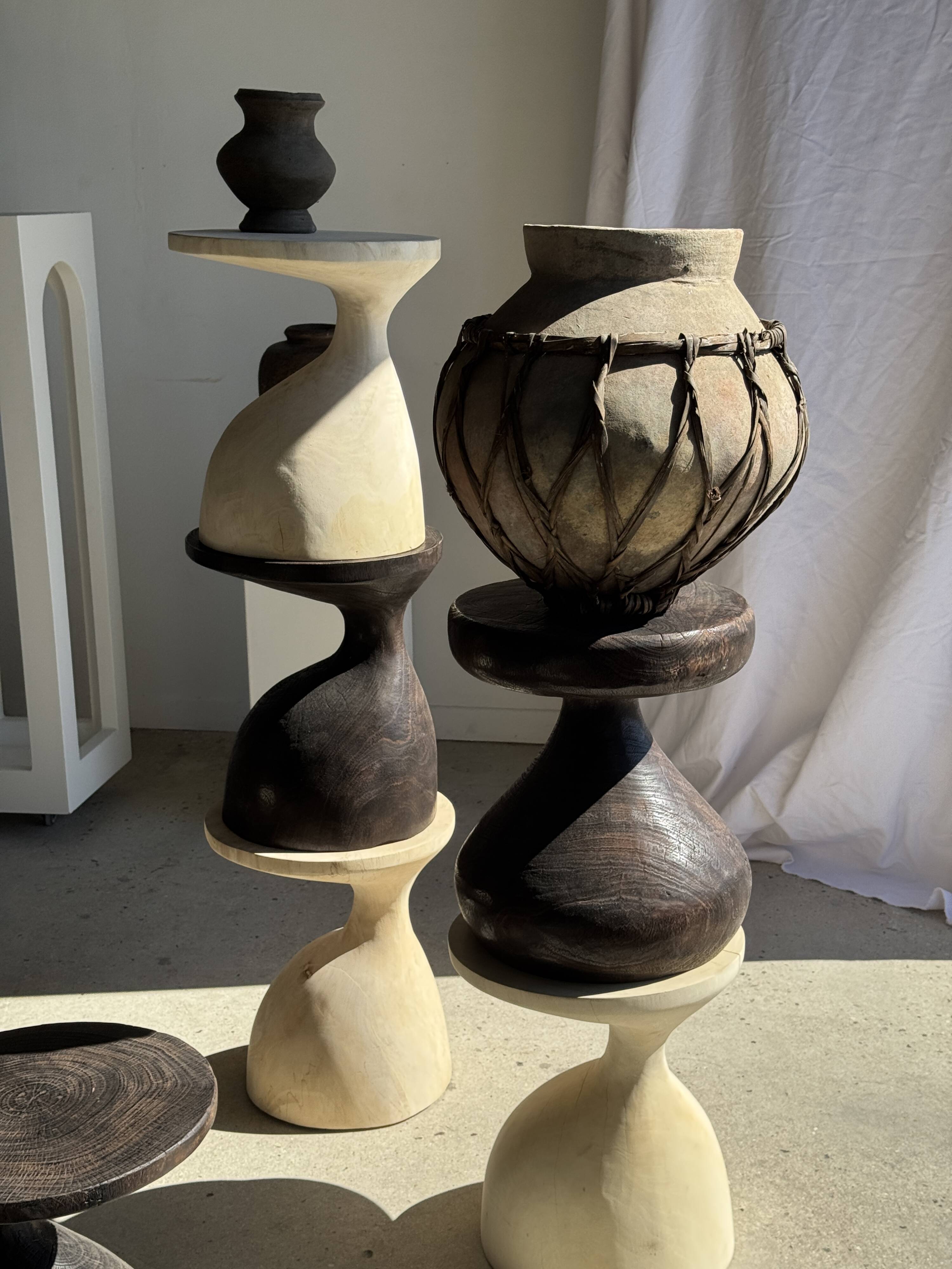 Pawn Brown - Stool, side table in the shape of a brown pawn.