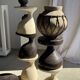 Pawn Brown - Stool, side table in the shape of a brown pawn.